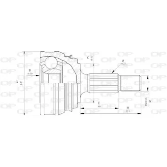 Embout de cardan avant (kit de réparation) OPEN PARTS CVJ5005.10
