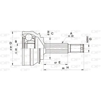 Embout de cardan avant (kit de réparation) OPEN PARTS CVJ5006.10