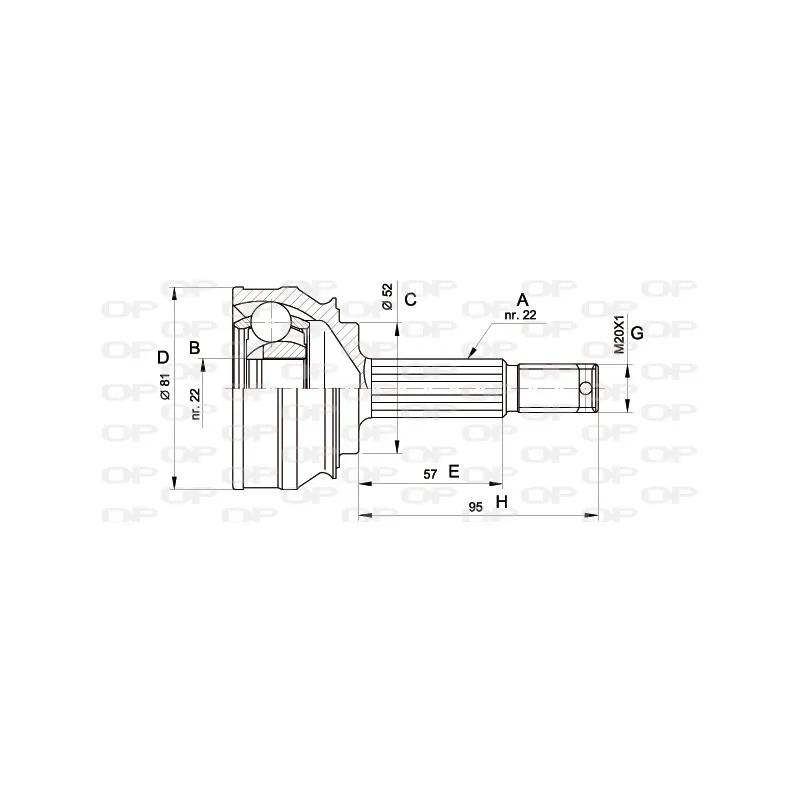 Embout de cardan avant (kit de réparation) OPEN PARTS CVJ5006.10