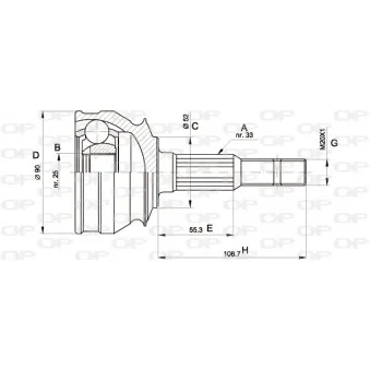Embout de cardan avant (kit de réparation) OPEN PARTS CVJ5007.10