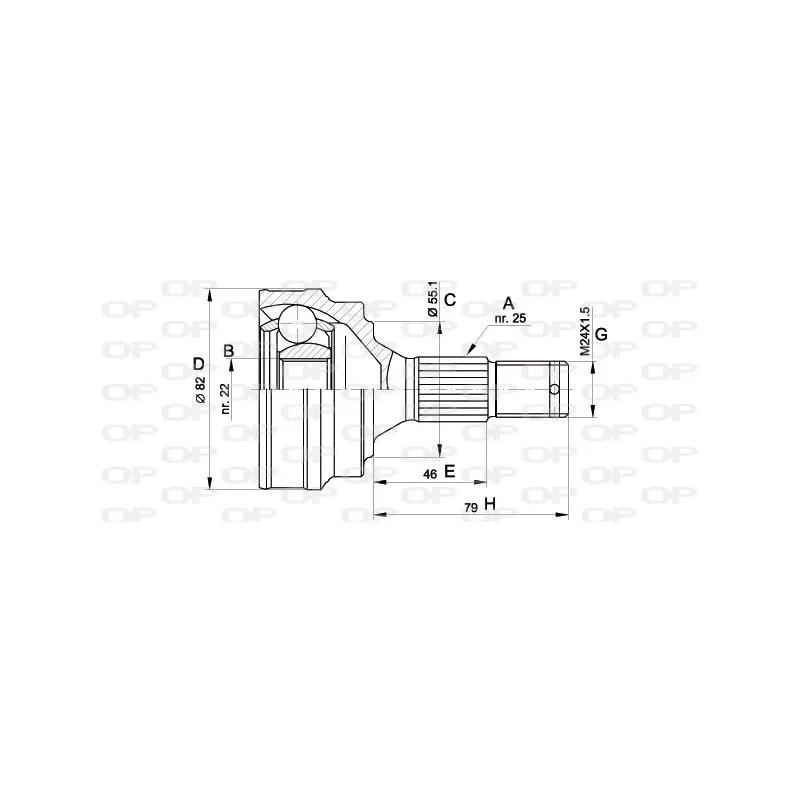 Embout de cardan avant (kit de réparation) OPEN PARTS CVJ5013.10