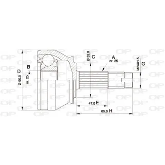 Embout de cardan avant (kit de réparation) OPEN PARTS CVJ5014.10