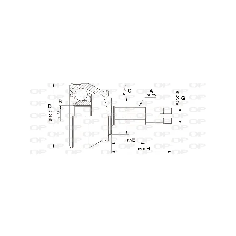 Embout de cardan avant (kit de réparation) OPEN PARTS CVJ5014.10