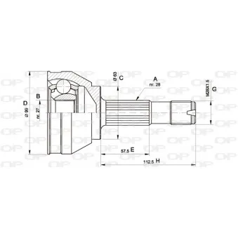 Embout de cardan avant (kit de réparation) OPEN PARTS CVJ5018.10