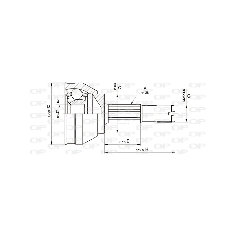 Embout de cardan avant (kit de réparation) OPEN PARTS CVJ5018.10