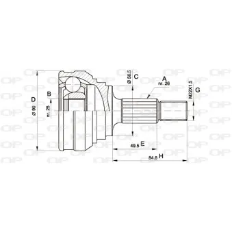 Embout de cardan avant (kit de réparation) OPEN PARTS CVJ5021.10