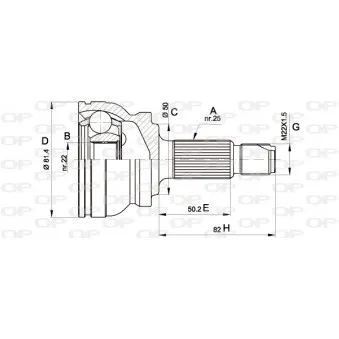 Embout de cardan avant (kit de réparation) OPEN PARTS CVJ5029.10