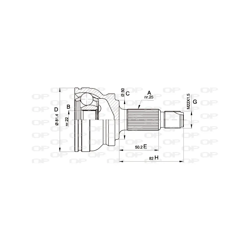 Embout de cardan avant (kit de réparation) OPEN PARTS CVJ5029.10