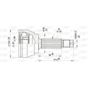 Embout de cardan avant (kit de réparation) OPEN PARTS CVJ5033.10