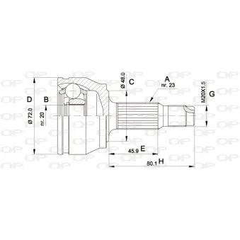Embout de cardan avant (kit de réparation) OPEN PARTS CVJ5037.10
