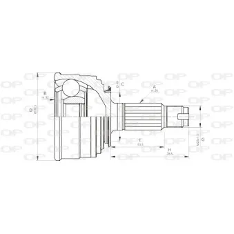 Embout de cardan avant (kit de réparation) OPEN PARTS CVJ5041.10