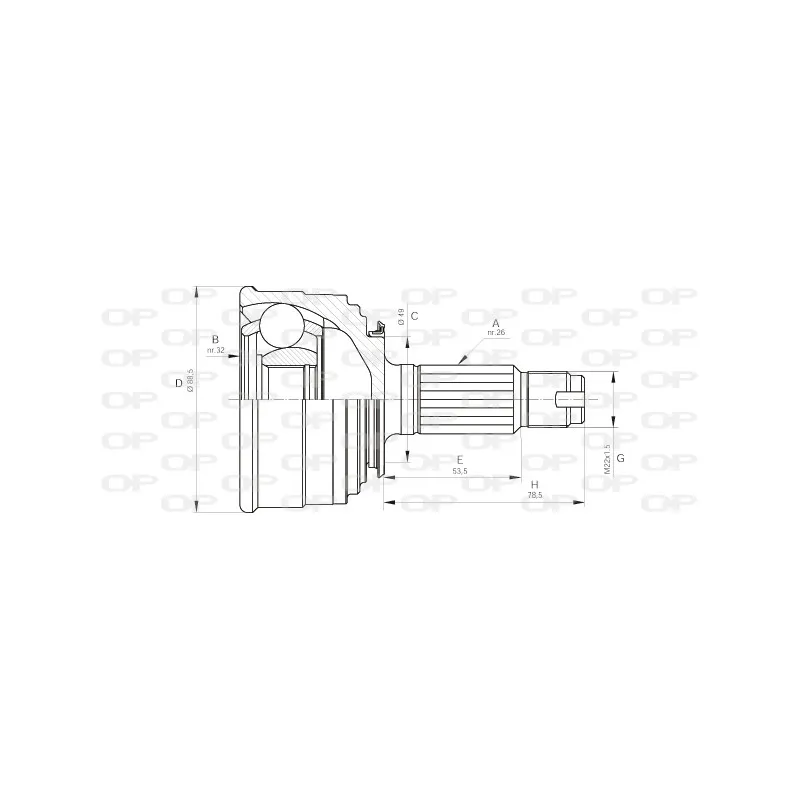 Embout de cardan avant (kit de réparation) OPEN PARTS CVJ5041.10
