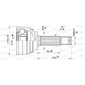 Embout de cardan avant (kit de réparation) OPEN PARTS CVJ5043.10
