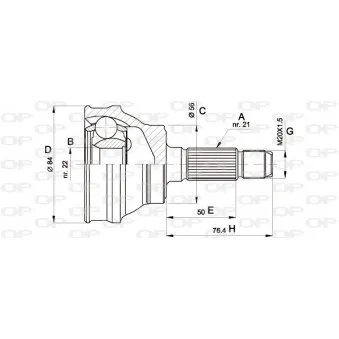 Embout de cardan avant (kit de réparation) OPEN PARTS