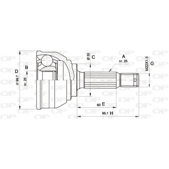 Embout de cardan avant (kit de réparation) OPEN PARTS CVJ5061.10