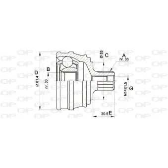 Embout de cardan avant (kit de réparation) OPEN PARTS CVJ5063.10