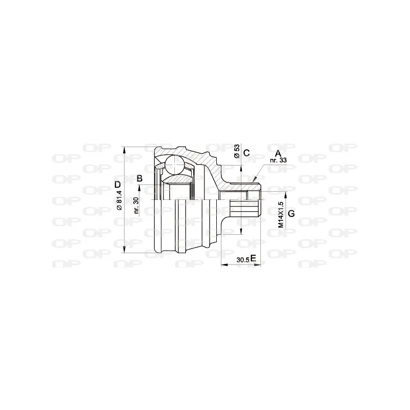 Embout de cardan avant (kit de réparation) OPEN PARTS CVJ5063.10