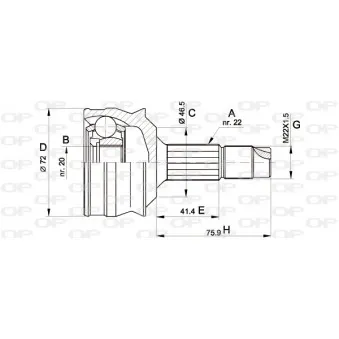 Embout de cardan avant (kit de réparation) OPEN PARTS CVJ5064.10