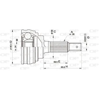 Embout de cardan avant (kit de réparation) OPEN PARTS CVJ5067.10