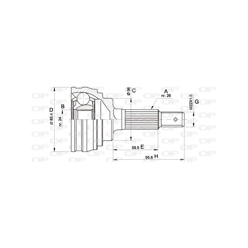 Embout de cardan avant (kit de réparation) OPEN PARTS CVJ5067.10