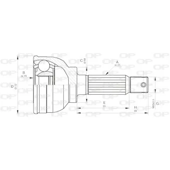 Embout de cardan avant (kit de réparation) OPEN PARTS CVJ5079.10