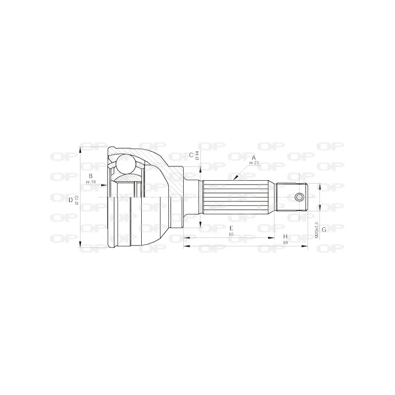 Embout de cardan avant (kit de réparation) OPEN PARTS CVJ5079.10