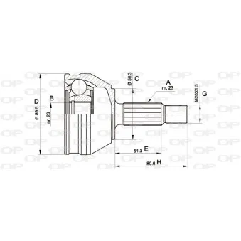 Embout de cardan avant (kit de réparation) OPEN PARTS CVJ5081.10