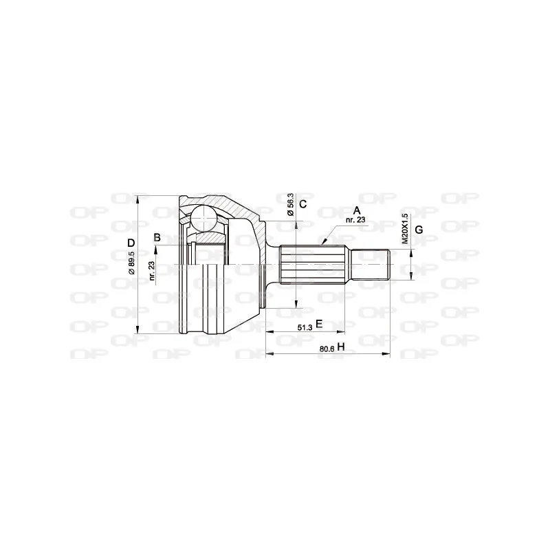 Embout de cardan avant (kit de réparation) OPEN PARTS CVJ5081.10