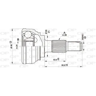 Embout de cardan avant (kit de réparation) OPEN PARTS CVJ5082.10