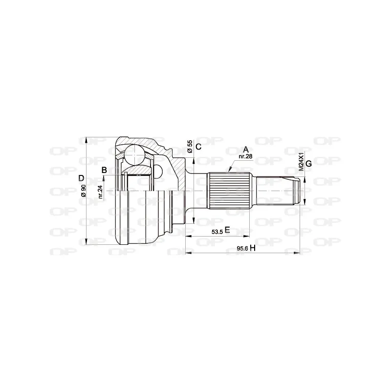 Embout de cardan avant (kit de réparation) OPEN PARTS CVJ5082.10