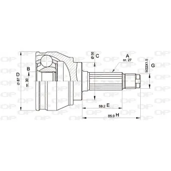 Embout de cardan avant (kit de réparation) OPEN PARTS CVJ5083.10