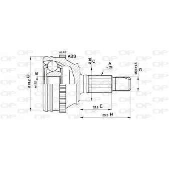 Embout de cardan avant (kit de réparation) OPEN PARTS CVJ5089.10