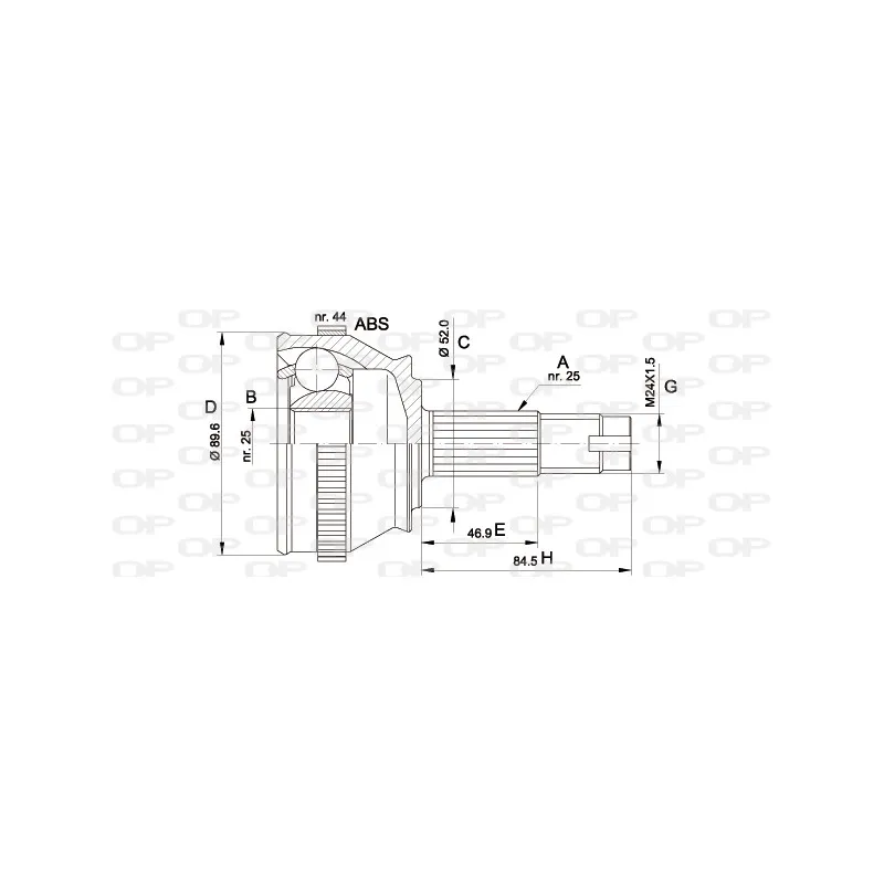 Embout de cardan avant (kit de réparation) OPEN PARTS CVJ5092.10