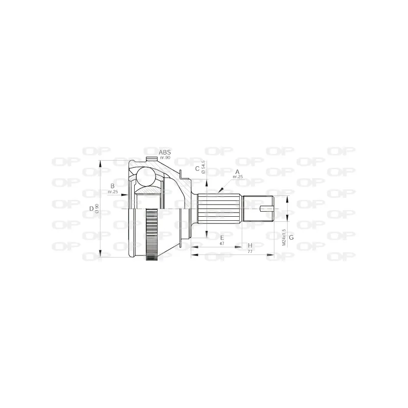 Embout de cardan avant (kit de réparation) OPEN PARTS CVJ5093.10