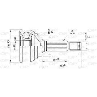 Embout de cardan avant (kit de réparation) OPEN PARTS CVJ5103.10