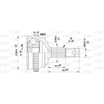 Embout de cardan avant (kit de réparation) OPEN PARTS CVJ5105.10