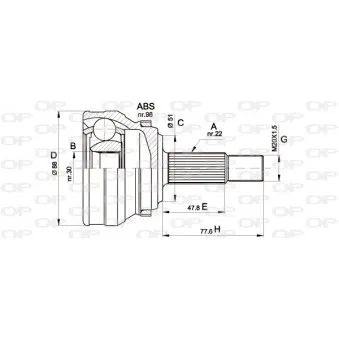 Embout de cardan avant (kit de réparation) OPEN PARTS CVJ5109.10