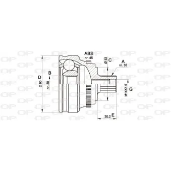 Embout de cardan avant (kit de réparation) OPEN PARTS CVJ5110.10