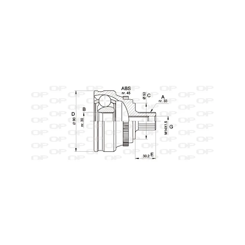 Embout de cardan avant (kit de réparation) OPEN PARTS CVJ5110.10