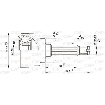 Embout de cardan avant (kit de réparation) OPEN PARTS CVJ5112.10