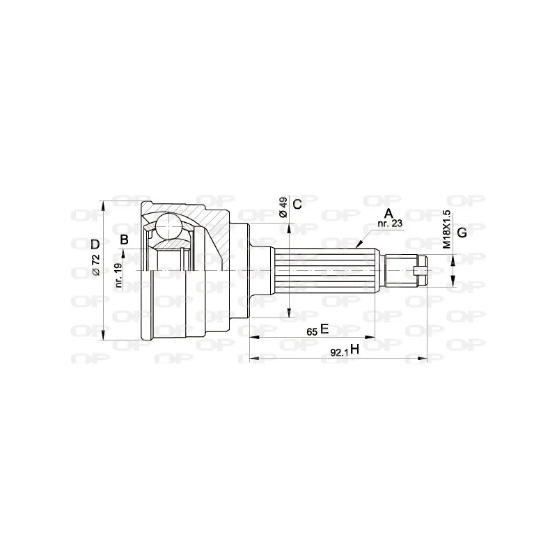 Embout de cardan avant (kit de réparation) OPEN PARTS CVJ5112.10