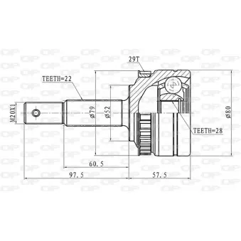 Embout de cardan avant (kit de réparation) OPEN PARTS CVJ5114.10