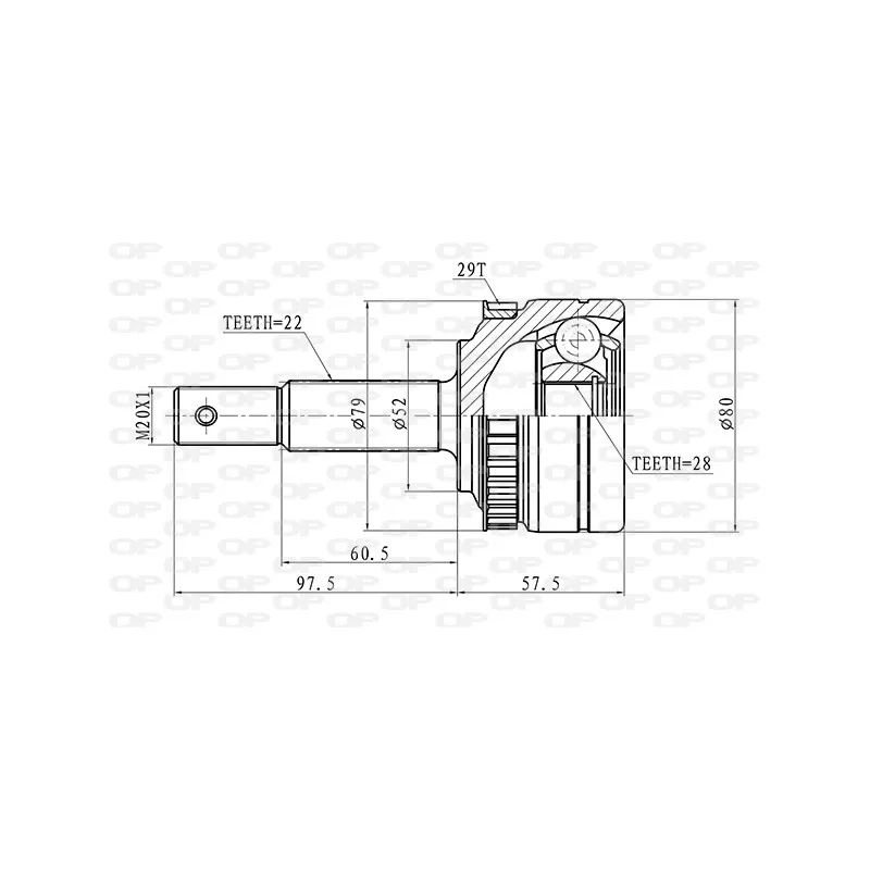 Embout de cardan avant (kit de réparation) OPEN PARTS CVJ5114.10