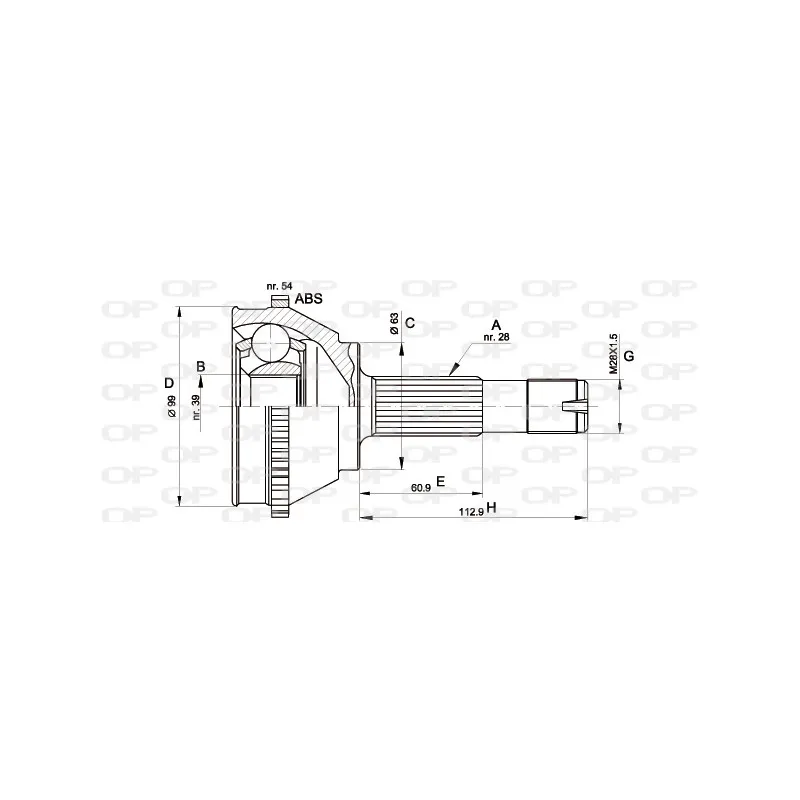Embout de cardan avant (kit de réparation) OPEN PARTS CVJ5118.10
