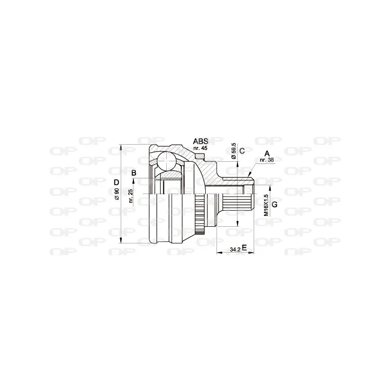 Embout de cardan avant (kit de réparation) OPEN PARTS CVJ5119.10