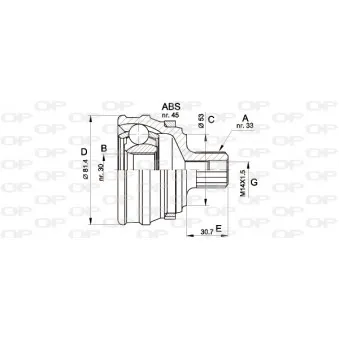 Embout de cardan avant (kit de réparation) OPEN PARTS CVJ5120.10