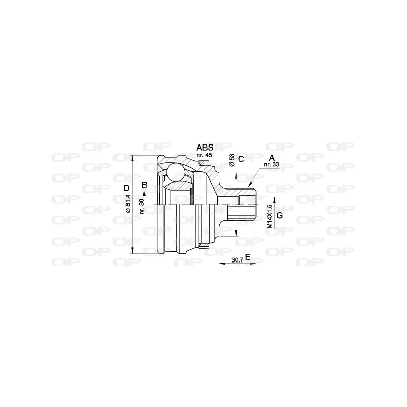 Embout de cardan avant (kit de réparation) OPEN PARTS CVJ5120.10