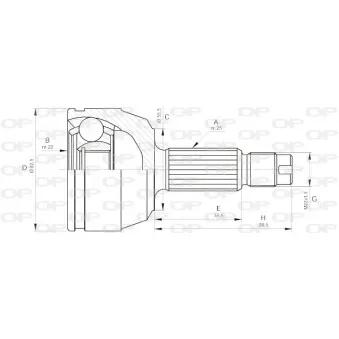 Embout de cardan avant (kit de réparation) OPEN PARTS CVJ5123.10
