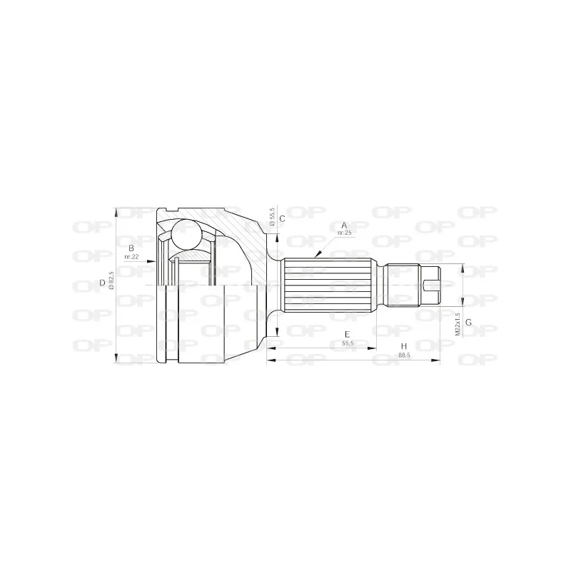 Embout de cardan avant (kit de réparation) OPEN PARTS CVJ5123.10