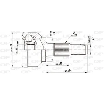 Embout de cardan avant (kit de réparation) OPEN PARTS